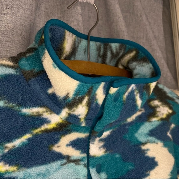 Vintage Med Synchilla Trout Tales Elwha Blue Snap-T Fleece - Picture 15 of 16